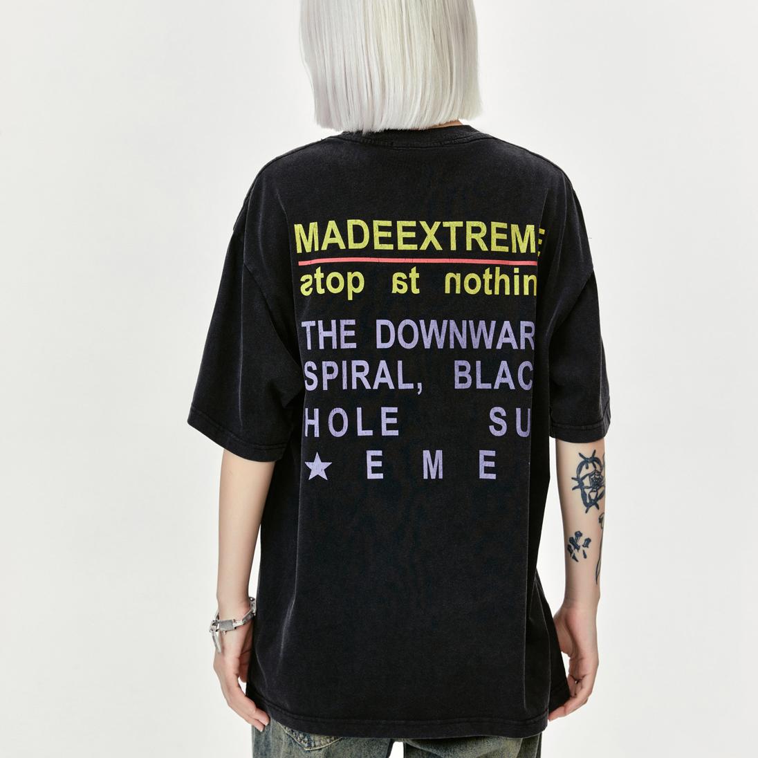 Уличная одежда с обеих сторон Забавная футболка унисекс с аниме-графикой Хлопчатобумажная — фото 4