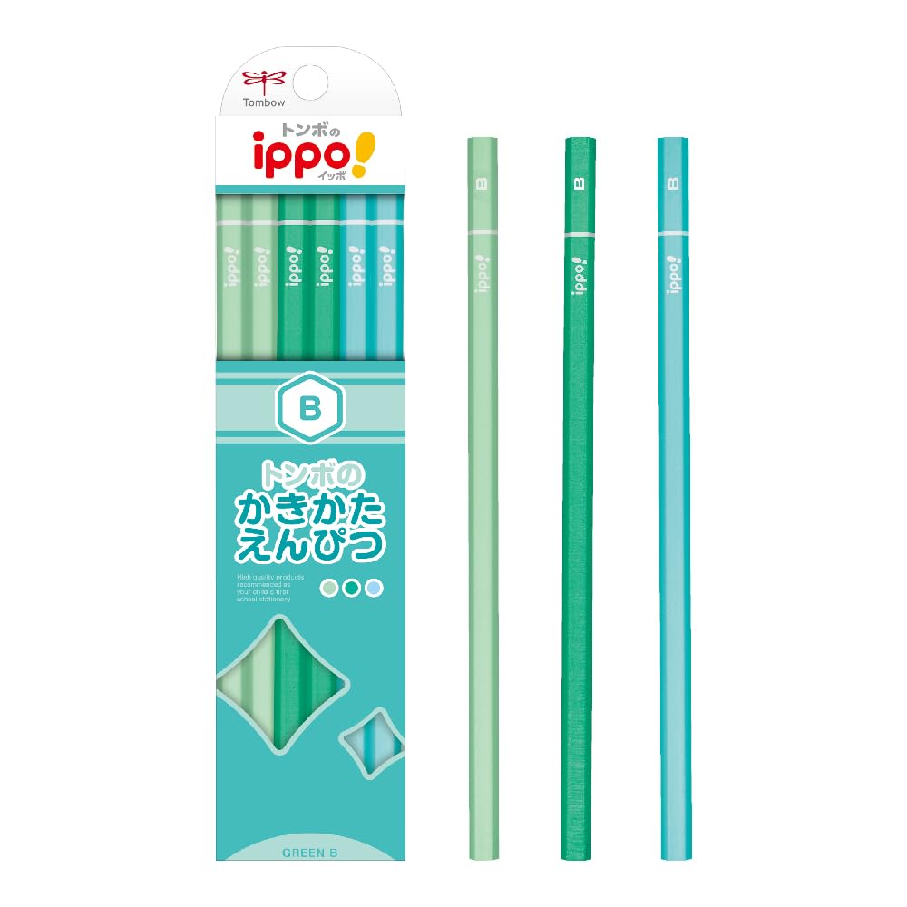 Tombow ippo! Карандаш для письма B простой зеленый KB-KPN04-B - Идеально подходит для школы и офиса