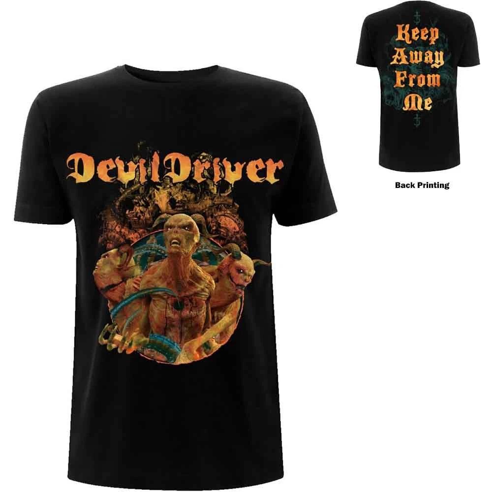 Devil Driver Keep Away from Me Men T-Shirt Black L, 100% Cotton, Regular S