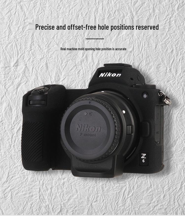 FUYALIN Silikon-Kameratasche: Rutschfest, Staubdicht, Kollisionsschutz für Nikon Z6/Z7 mit Litschi-Muster.