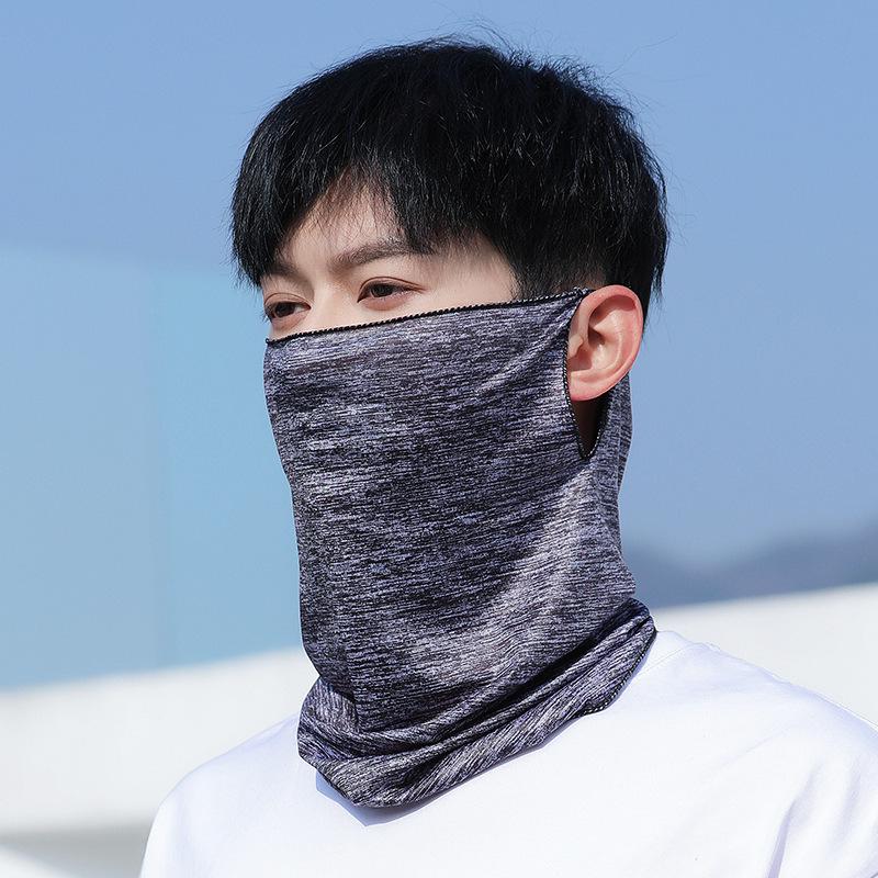 Unisex UV Protection Breathable Face Mask & Neck Gaiter with Ear Loops for Summer Cycling