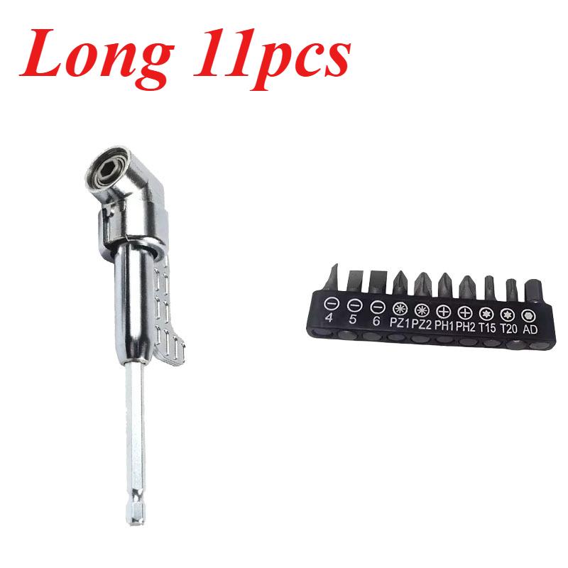 105° Angle Screwdriver Hexagonal Shank Angle Screwdriver Electric Drill Long and Short Corner Wrenches Adjustable Flexible Shaf