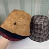 New Double-sided Bucket Hat for Women's Spring and Autumn Versatile Plain Face Sunscreen Bucket Hat Ins Temperament Washbasin Hat