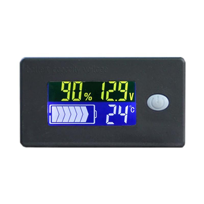 Acid Battery Capacity Indicator with LCD Display Battery Monitor for 12/24/36/48/60/72V Voltmeter