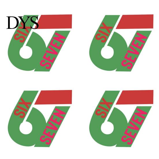 Iron on Design for Textiles 4 Sheets 67 Patches Funny Six Seven Meme Transfers Fabric Colorful Decals T-shirts Canvas Bags DIY Projects Decorative