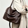 Leather Large-Capacity Bag Niche Fashion Women'S Bag Commuter Shoulder Bag Casual Messenger Tote Bag