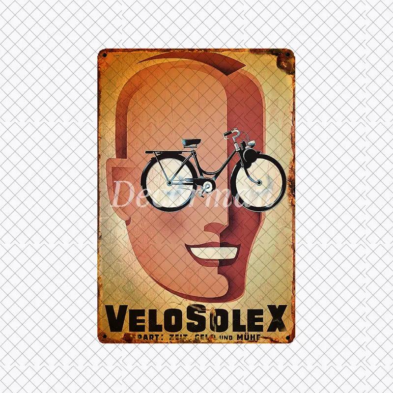 [ DecorMan ] VELO SOLEX France Bike Metal SIGN Custom Wall Poser iron Painting PUB Room Bar Hotel Decor LTA-2033