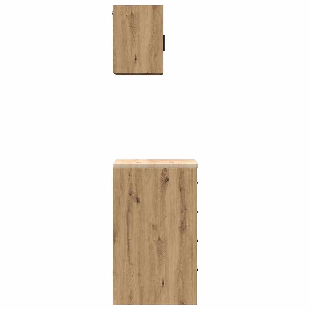 Garage Cabinets 2 pcs Artisan Oak Wood Based Material