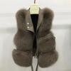 Faux Fur Winter Short Vest Jacket for Women Warm Coat