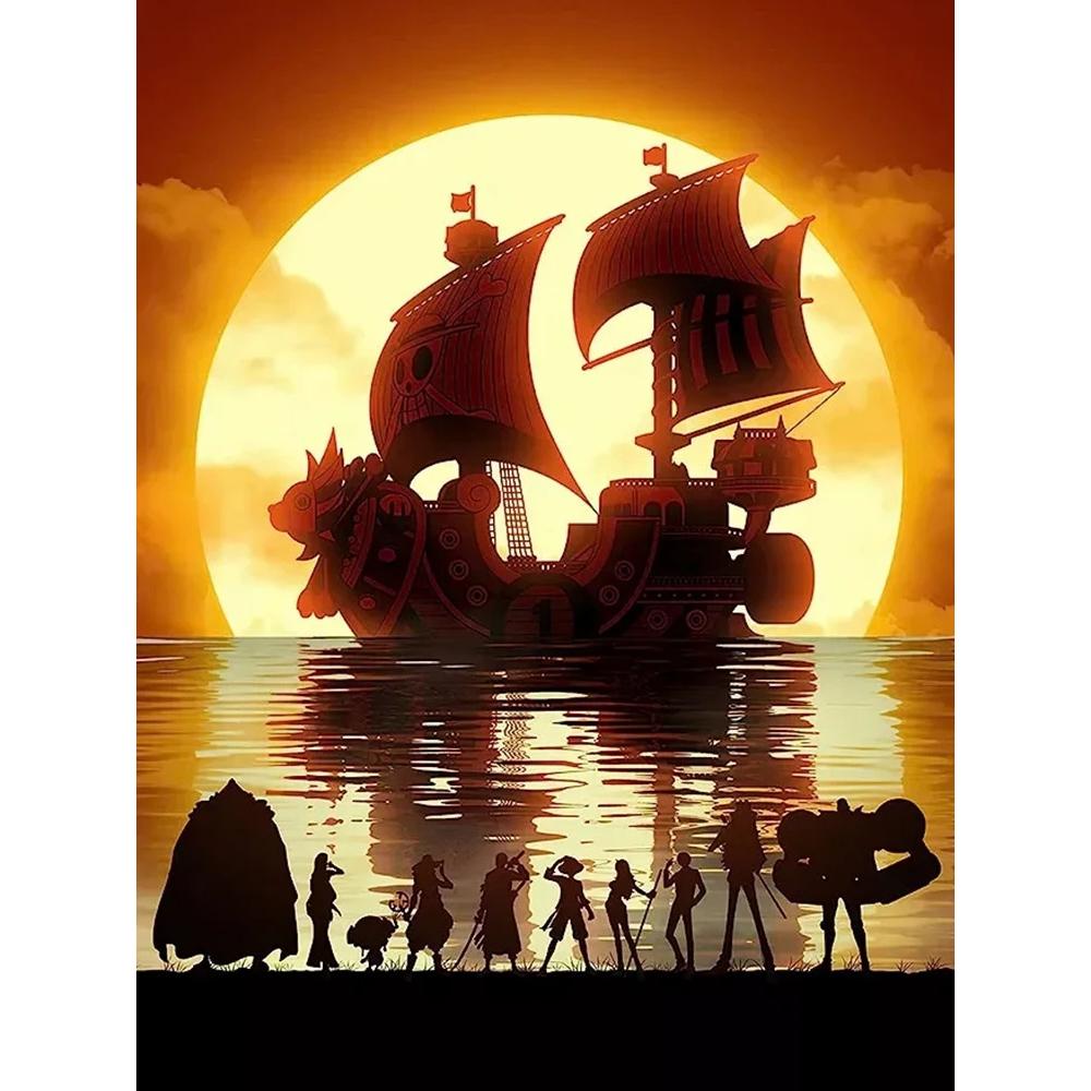 One Piece Luffy Anime Pictură Diamant 5D DIY Artă Model Imprimat Kit Puzzle Pânză Mozaic Cusătură Broderie Decor Acasă Cadou Copil