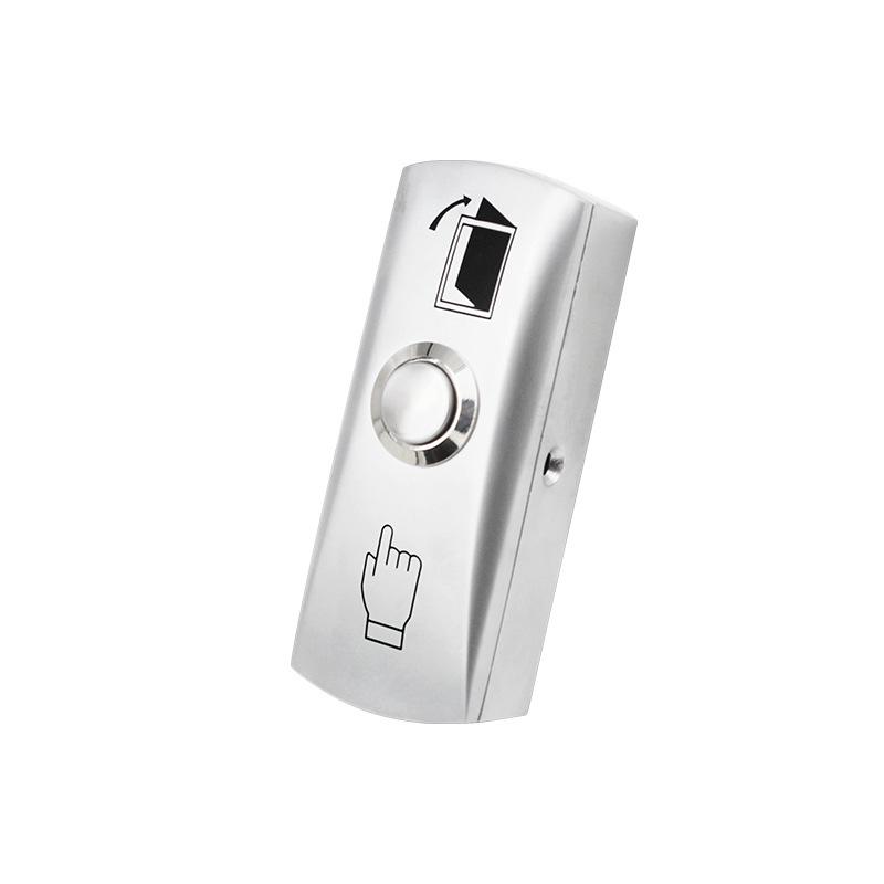 Narrow Frame Metal Exit Button Switch, Surface Mounted, Self-Resetting, Normally Open/Closed, Mini Type with Back Box.