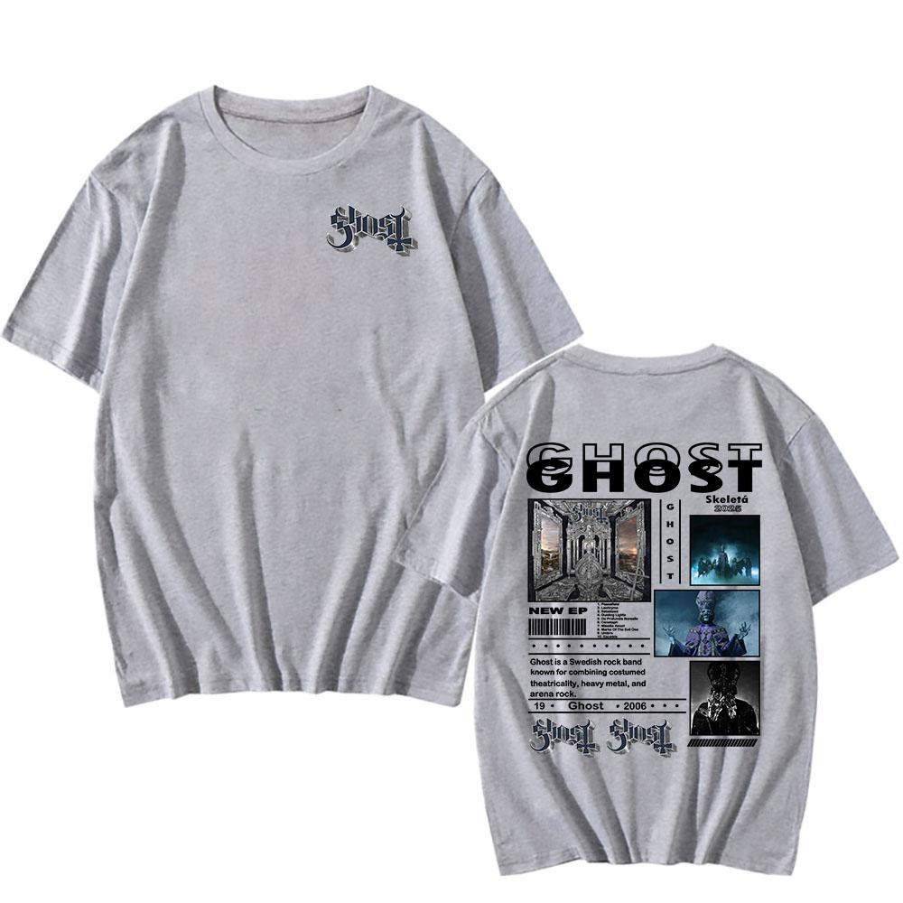 Ghost Band Skeletá Satanized T-shirt Mental Style Fashion 2025 New Tshirts Short Sleeve Cotton Mens T Shirt Band Graphic Clothes