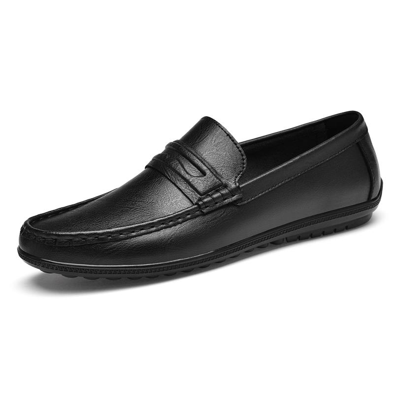 Fashion New Style Men Business Loafers Genuine Leather Slip On Flats Handmade Casual Shoes Formal Wedding Driving Shoes Breath Moccasins