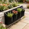 Breathable Black Felt Wall Plant Grow Bag Durable Non-woven Hanging Planter For Home Outdoor Greening
