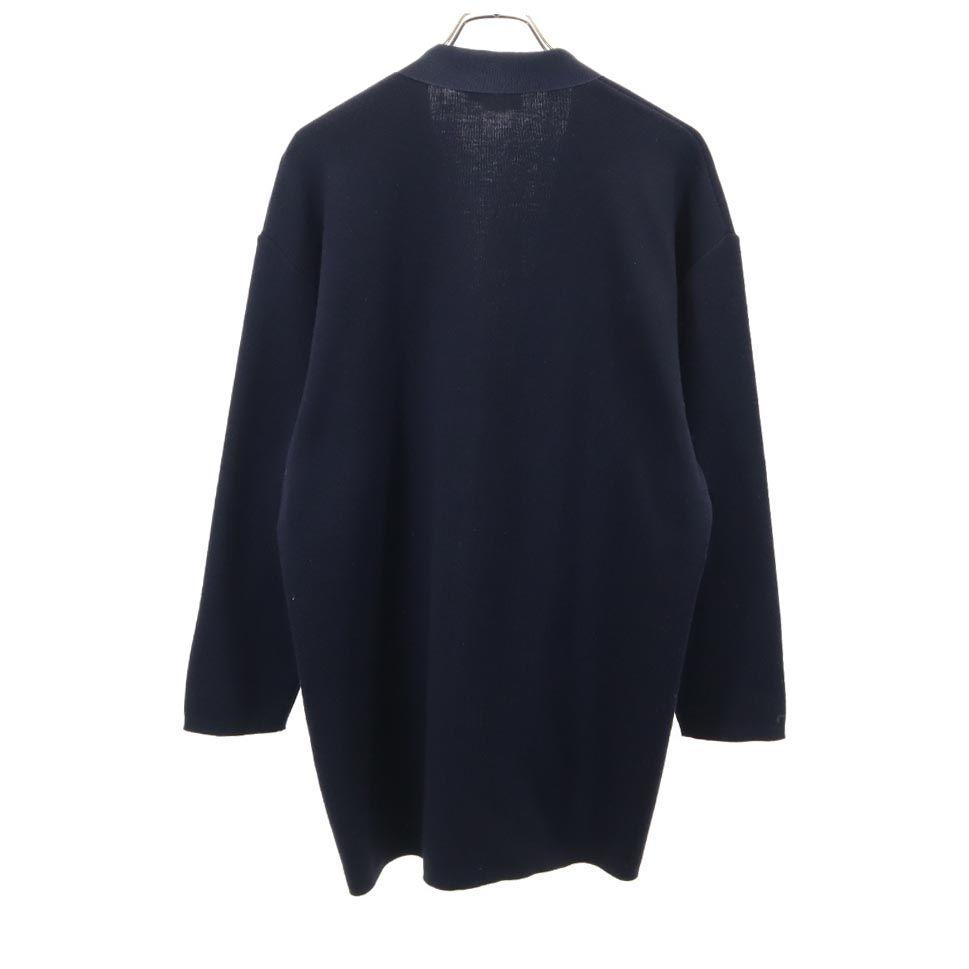 Salvatore Ferragamo made in Italy Wool knit cardigan M Navy Men's Used