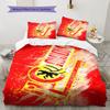 Union Berlin Logo Muster Bettwäsche Heimdekoration Geburtstagsgeschenk ( 1 Bettbezug + 2 Kissenbezüge, ohne Füllung),Fanartikel.