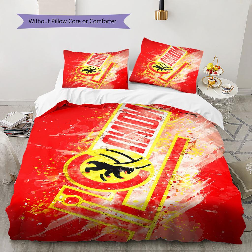 Union Berlin Logo Muster Bettwäsche Heimdekoration Geburtstagsgeschenk ( 1 Bettbezug + 2 Kissenbezüge, ohne Füllung),Fanartikel.