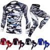 Costum Sport Bărbați Antrenament Sală Fitness Compresie Set Haine Sport Jogging Alergare Exerciții Rashguard Trening