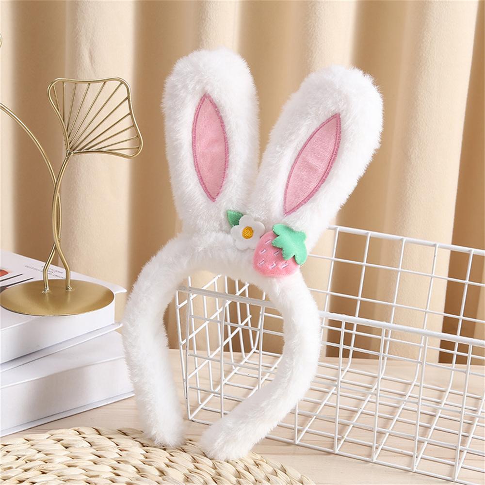 New Cartoon Plush Rabbit Ear Headband Hair Hoop for Women Girls Cosplay Props Bunny Ears Hairband Tiara Costume Hair Accessories