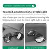 Car Sunglasses Clip, Car Sunshade Magnetic PU Leather Sunglasses Clip, Glasses Clip, Car Interior Sunshade Accessories