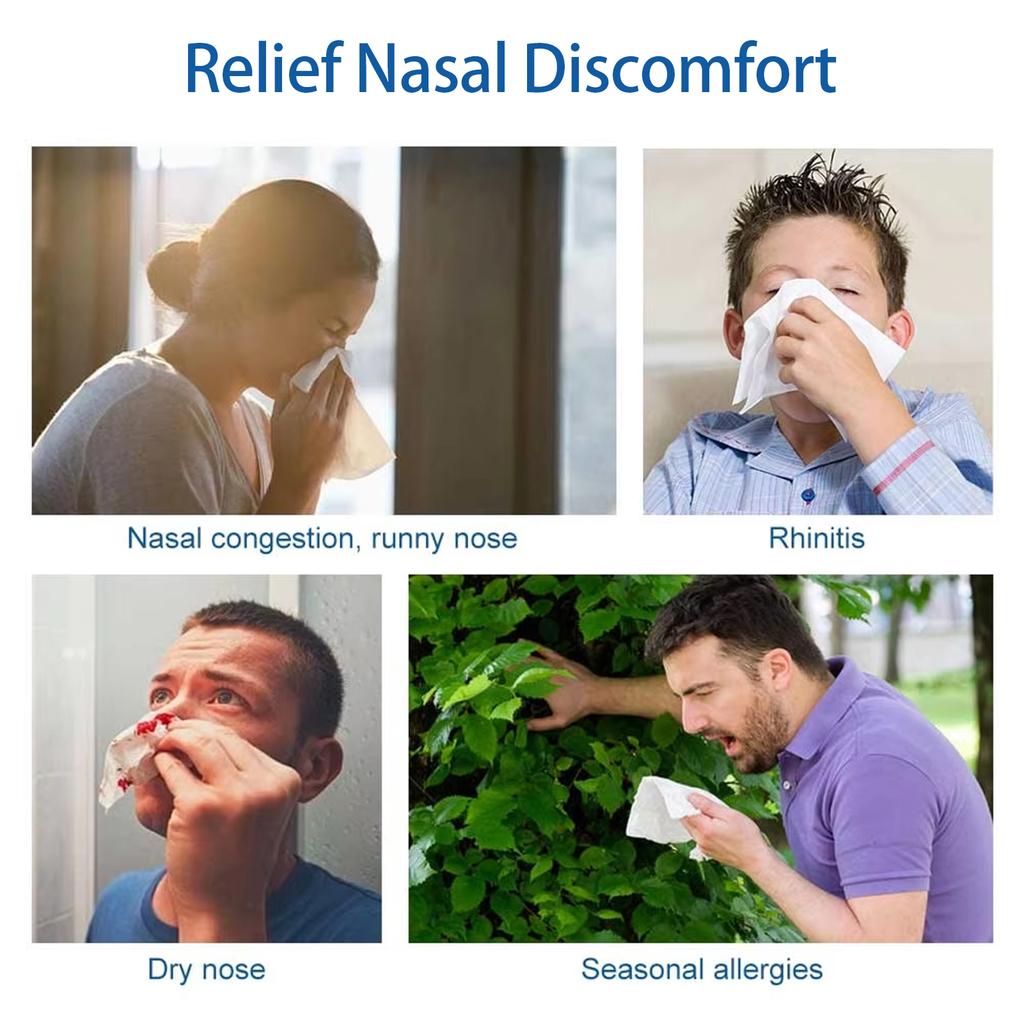 300ML Portable Nasal Wash Bottle with Cleaning Salt Pressure Sinus Rinse Cleaner Nasal Irrigation for Adults and Kids