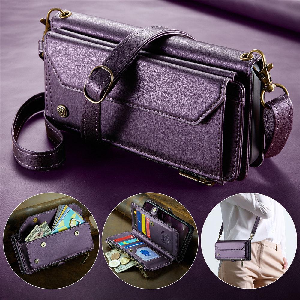 Crossbody Cards Wallet Leather Case For iPhone 16 15 14 Plus 13 12 11 Pro Max XR XS 7 8 Long Lanyard Handbag Cover