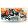 D flatWolf License Plate Metal Car Hanging Ornament with Realistic Wolf Head DesignSuitable for USInternational License