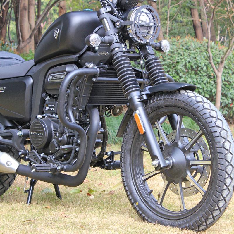 Zongshen Cyclone RA250 Crash Bar, Gear Lever, Backrest Rack, and Side Bag Modification Parts