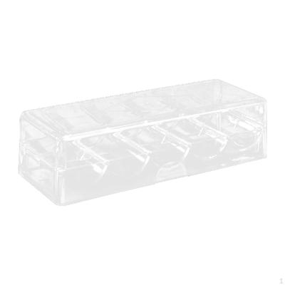 Acrylic Chip Rack Carrier Protect 5 Grids Dustproof Storage Container Organizer
