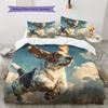 Basset Hound Pattern Bedding Home Decoration Birthday Gift (1 * Duvet Cover + 2 * Pillowcase, Without Core)