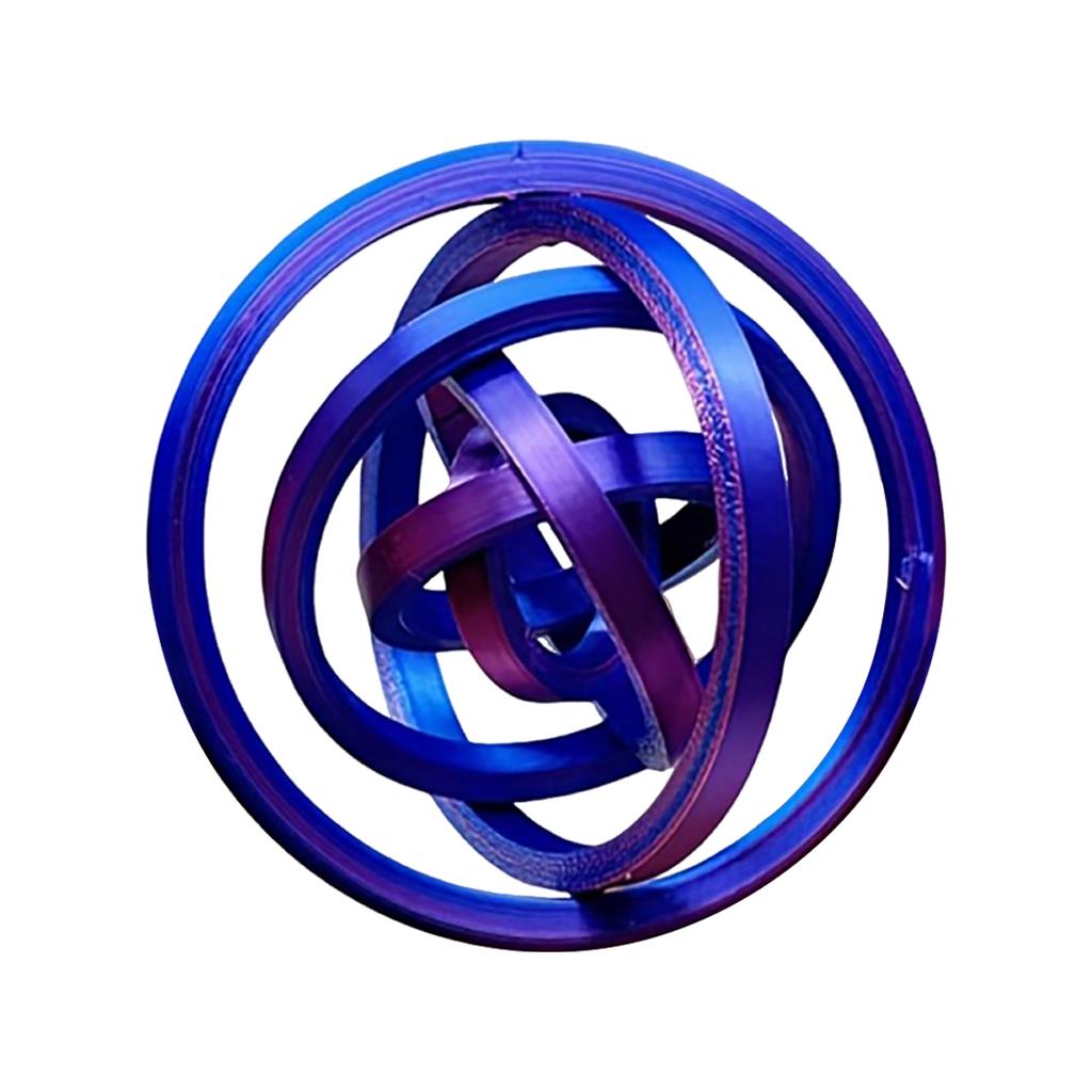 3D Printed Fingertip Rotating Colorful Decompression Ring