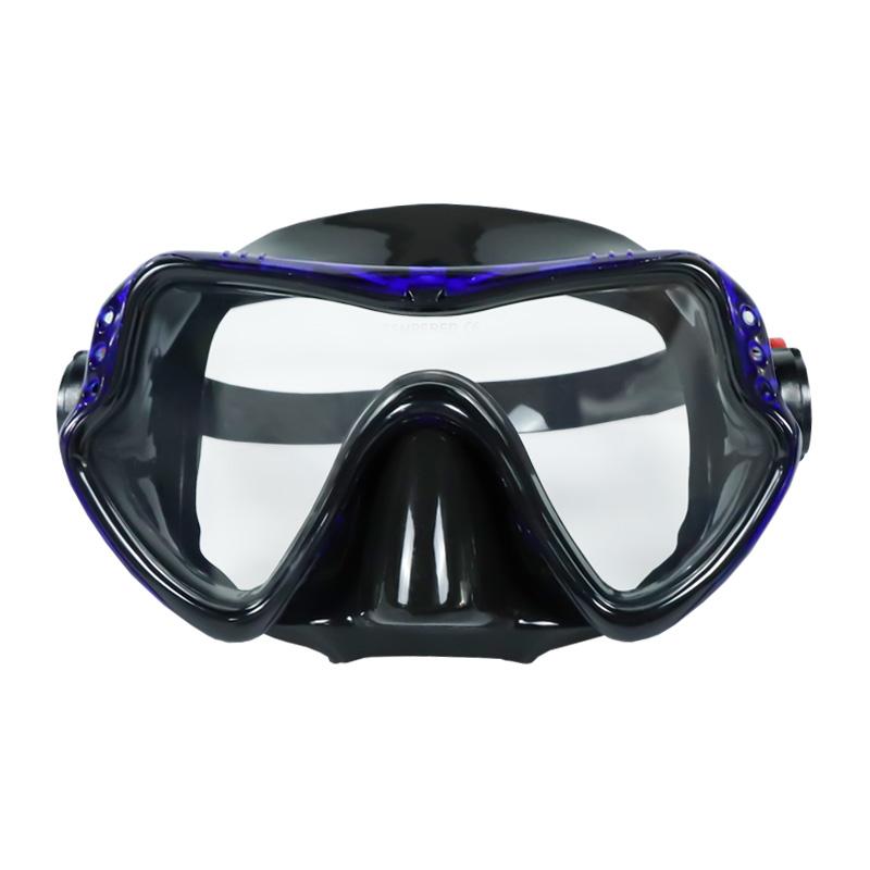 Swim Equipment Tempered Lens Swimming Goggles Single Len Mask Scuba Diving Mask Waterproof Diving Mask M/L