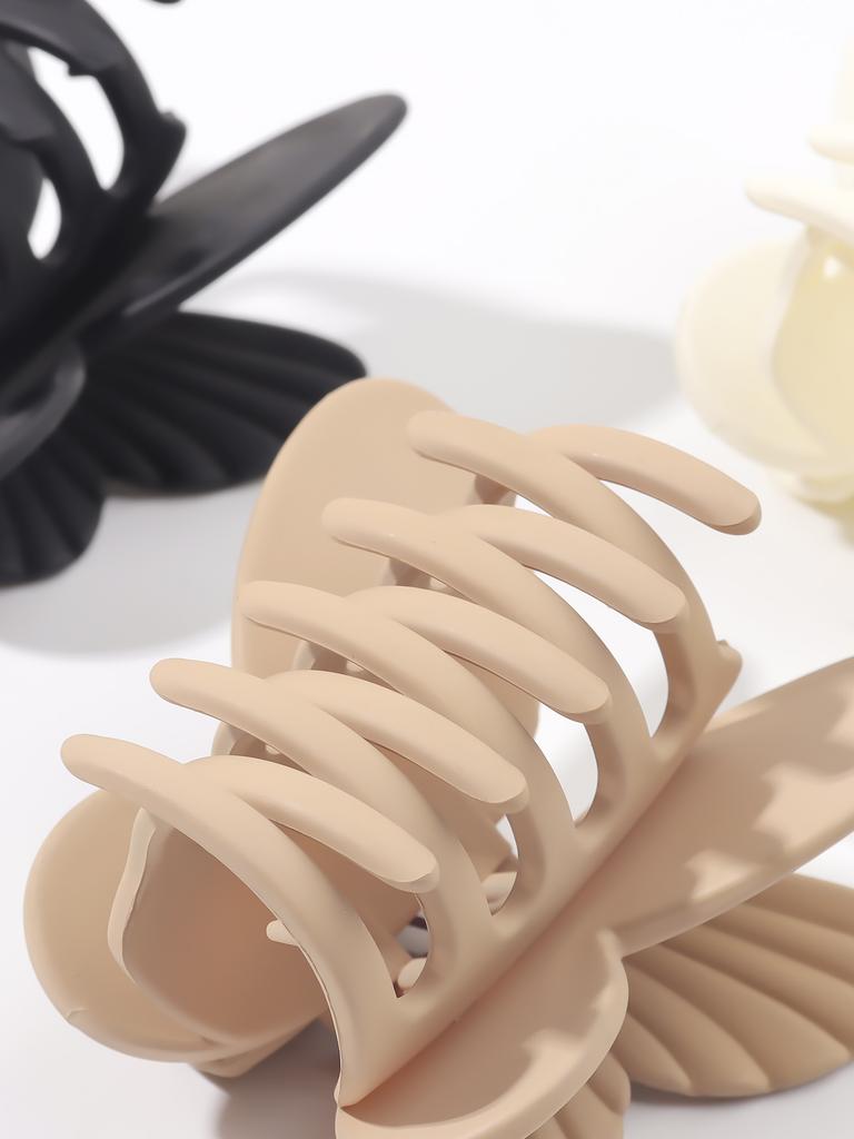 Matte Double 7cm Butterfly Hairpin Grip Clip Temperament Shark Hair Hairpin Hairpin Headgear