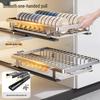 Miling Under-Sink Pull-Out Stainless Steel Kitchen Organizer