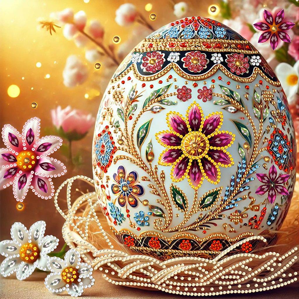Kit Pittura Diamante 5D Fai da Te con Trapano Parziale a Forma Speciale di Pasqua per Adulti Principianti Decorazioni per la Casa Kit Diamond Art 30x30cm