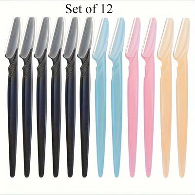 Multi-color Set, Eyebrow Razor Trimmer Set, Facial Hair Remover Trimmer Set, Suitable for Women and Men, Stainless Steel Does Not Require Battery