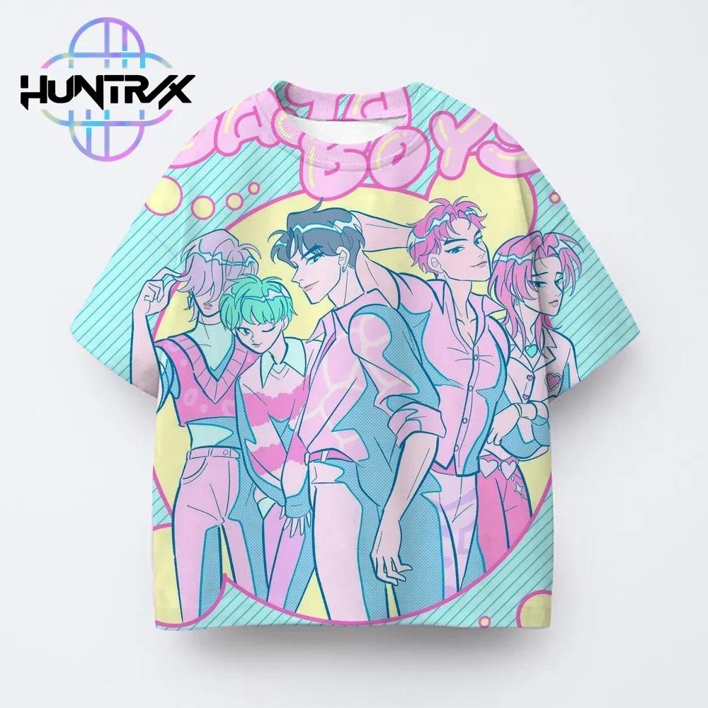 Kpop Demon Hunters 3D Print Sports Boy T-shirt Street Fashion Girl Group Harajuku Y2K Children Short-sleeve Clothing Summer Top