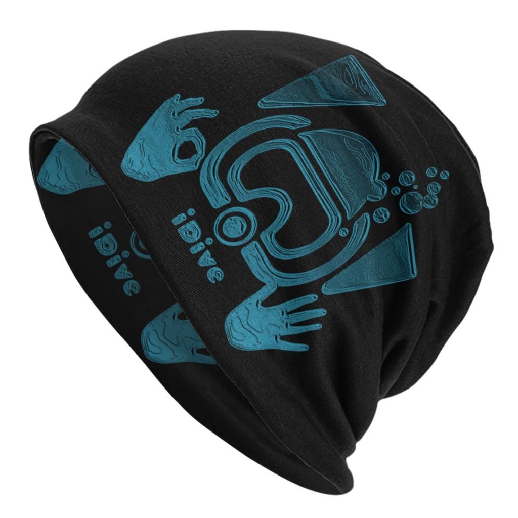 Custom Scuba Skull Dive Diver Bonnet Hats Hip Hop Knitting Hat For Women Unisex Warm Winter Skullies Beanies Caps