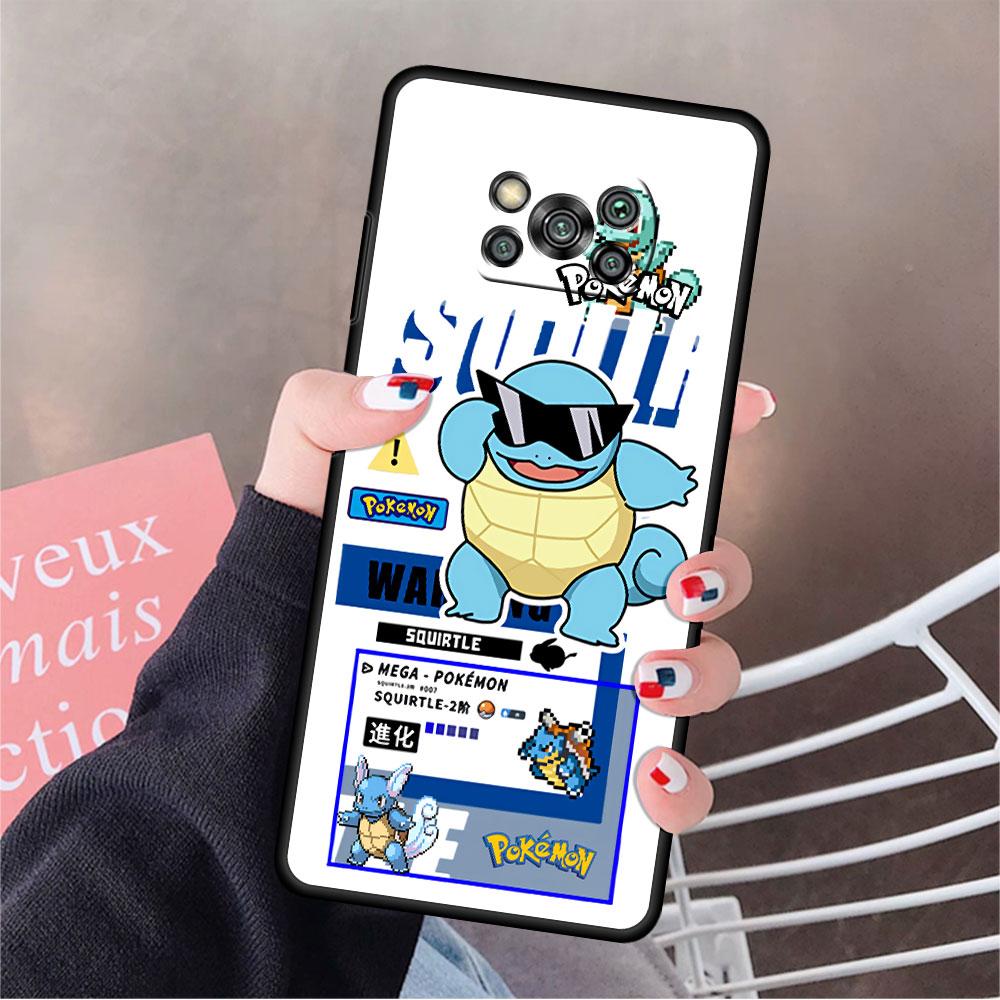 Phone Case For Xiaomi Mi Poco X3 NFC X4 M4 M3 Pro F1 F4 F3 GT C40 11T 11 Lite 5G Fundas Black Cover Magic Fairy Pikachu Gengar