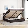 VidaXL Ottoman Bed Frame with Mattress Dark Brown 180x200 Cm Fabric, Bed Frame, Upholstered Bed Frame 3312246