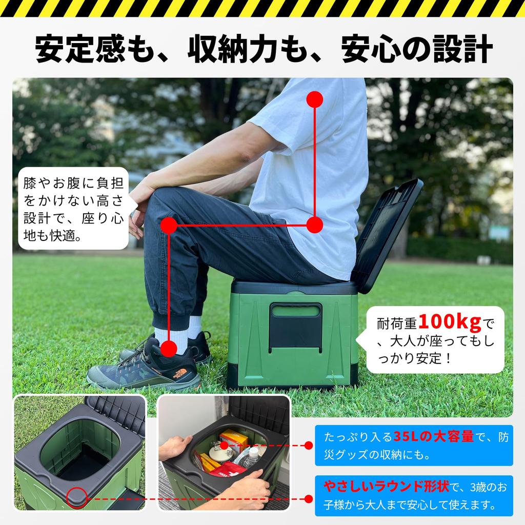 Portable Emergency Includes Coagulant and Stool 12 100kg Weight Up to Portable Toilet for Disaster Power Outdoor and Car Compact Portable Toilet,