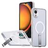 Coque Magnétique Anti-chute avec Trous de Refroidissement Militaire pour Samsung Galaxy Xcover 7 Support Métallique Cadre en TPU Couvercle Arrière en Plastique Dur