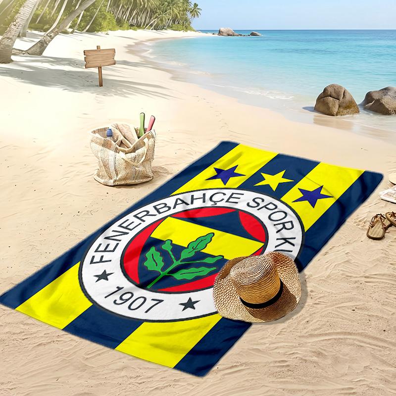 Fenerbahce Printed Beach Towel Quick Dry Soft TowelPortable Large Rectangular Beach Blanket for Travel Swimming Pool