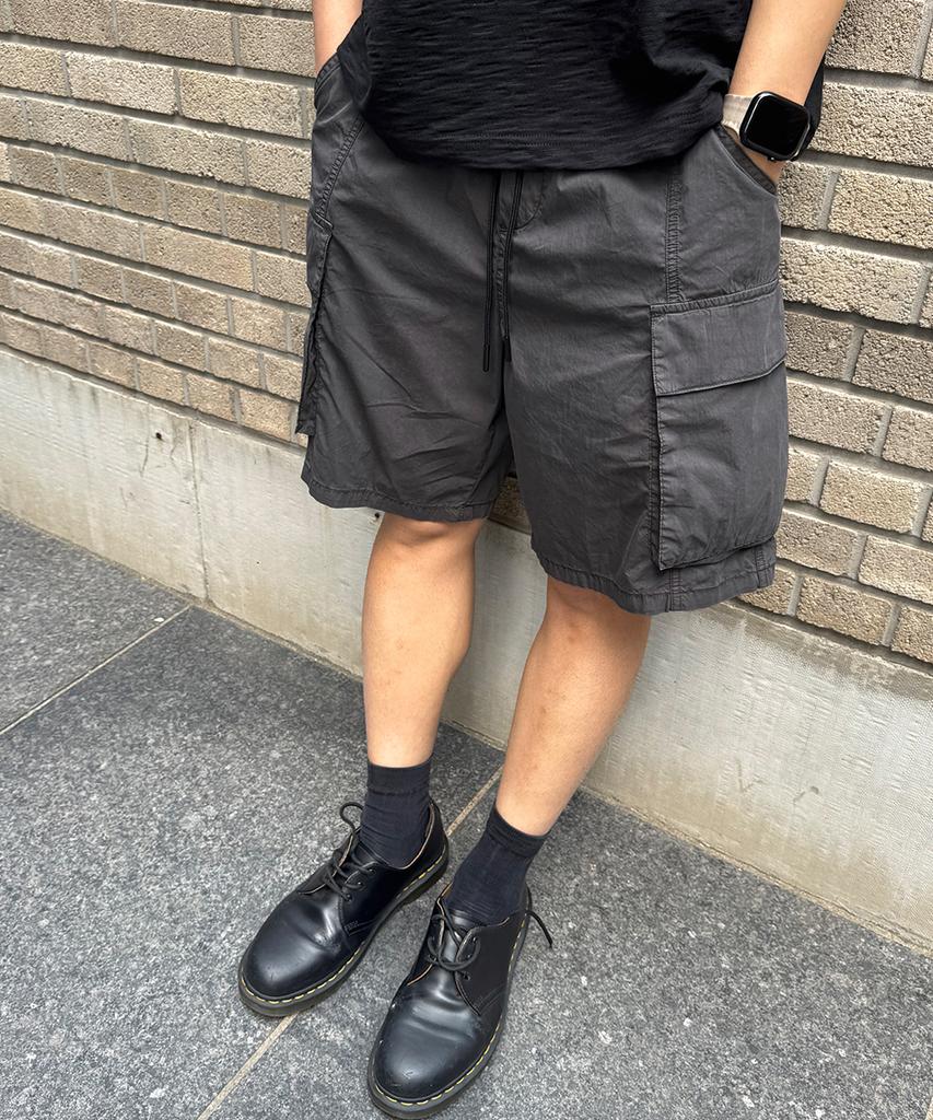 INTEMPOMOOD Tactical Banding Cargo Shorts_Charcoal