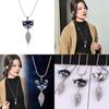 Stylish Womens Fox Charm Sweater Chain Necklace With Sparkling Crystal Accents And Alloy Material