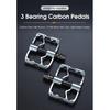 WEST BIKING Carbon Fiber Tube Bicycle Pedals MTB BMX Road Bike Cycling Footrest Lightweight CNC Aluminum Alloy 3 Bearings Pedal
