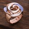 New Color Painting Oil Geometric Hollow Rose Elastic Ring, Fashionable Versatile Women's Alloy Ring