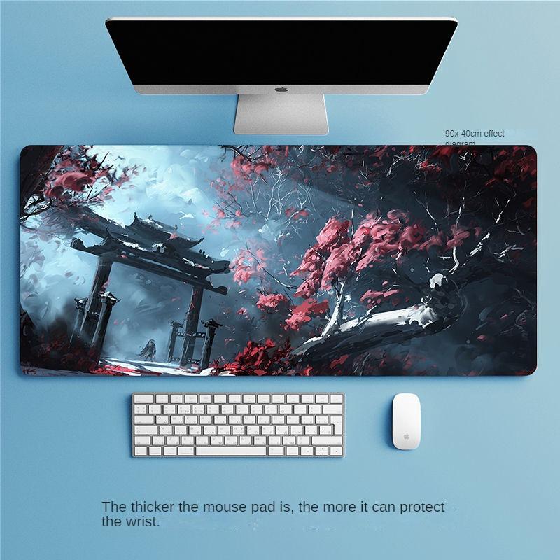 Mauspad, übergroß, Büro-Tastenkombination, integriertes Schloss, verdickt, individuell, gut aussehend, für Studenten, Computer, E-Sport, Tischmatte