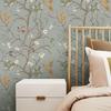 Bird Wallpaper Removable Self Adhesive Printed Wall Paper Decorative Floral Vintage Peel and Stick Contact Paper Shelf Drawer
