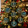 Decoración Única para Árbol de Navidad Costero, Adornos de Bola con Temática Oceánica, Bolas Transparentes Luminosas con Medusas Tortuga Pulpo para Ventana Festiva de Interior